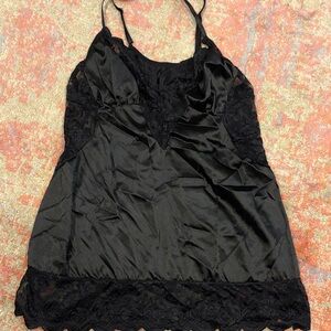 Elegant Black Lace Intimate Slip